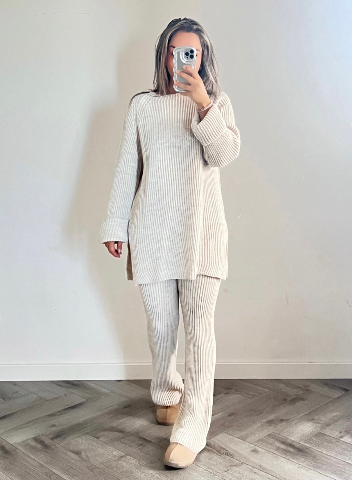 Knitted co-ord Beige