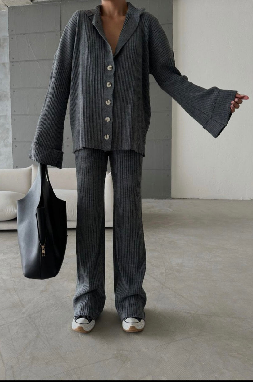 Combi-set Gray white buttons