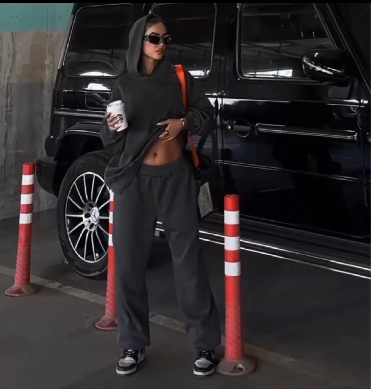 Oversized joggingset Gray