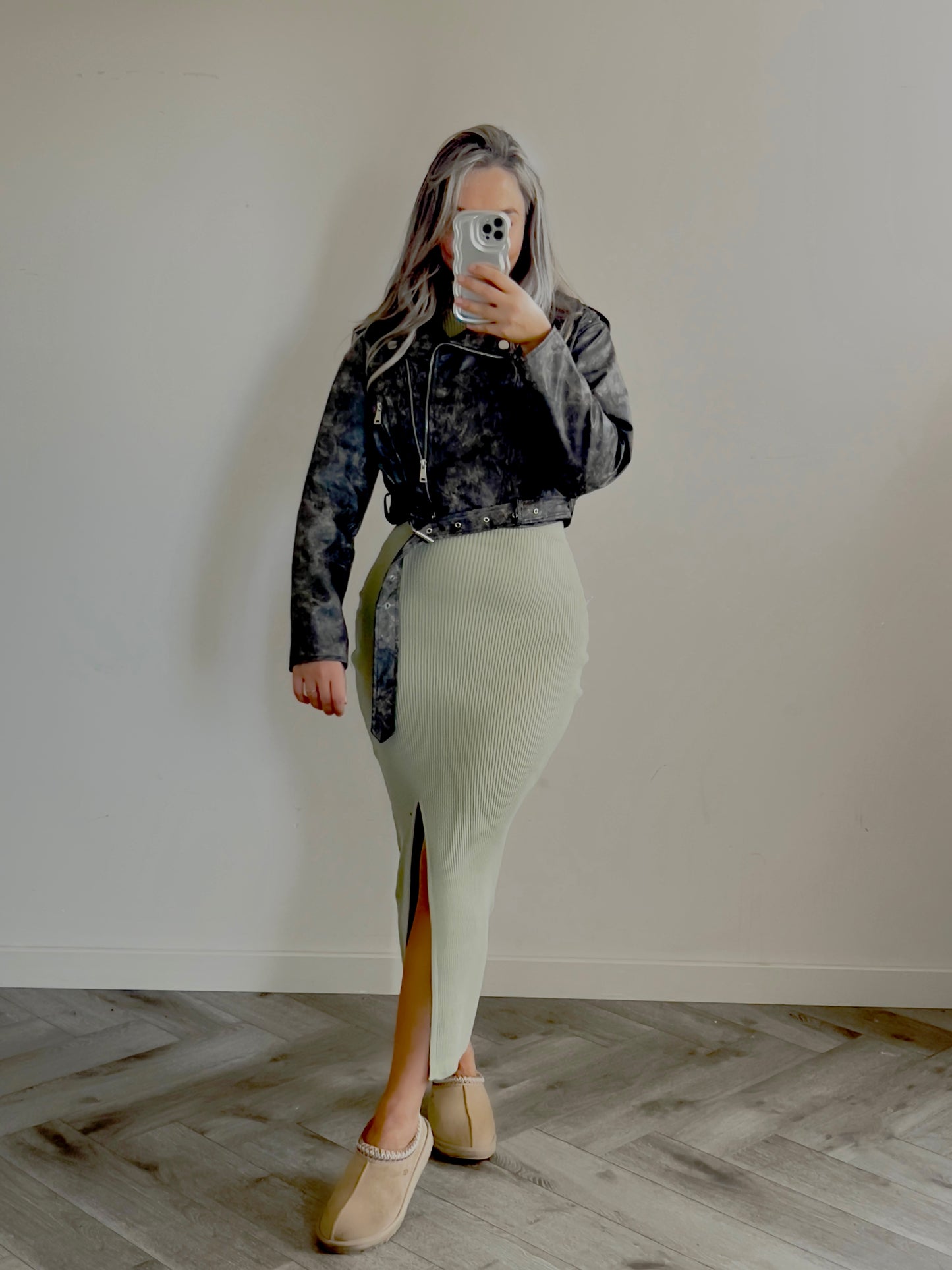 Cropped jack Leather look