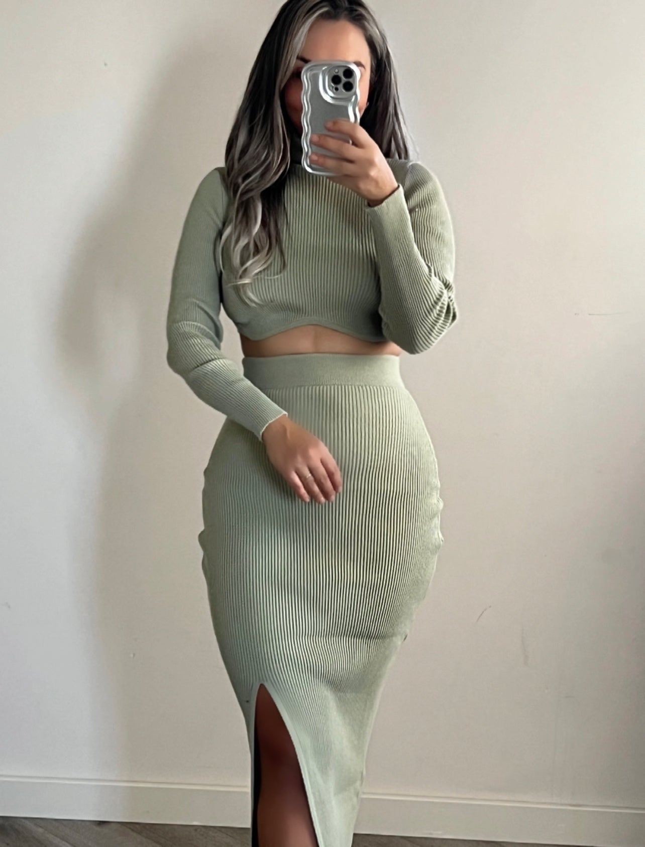 Knitted co-ord Green