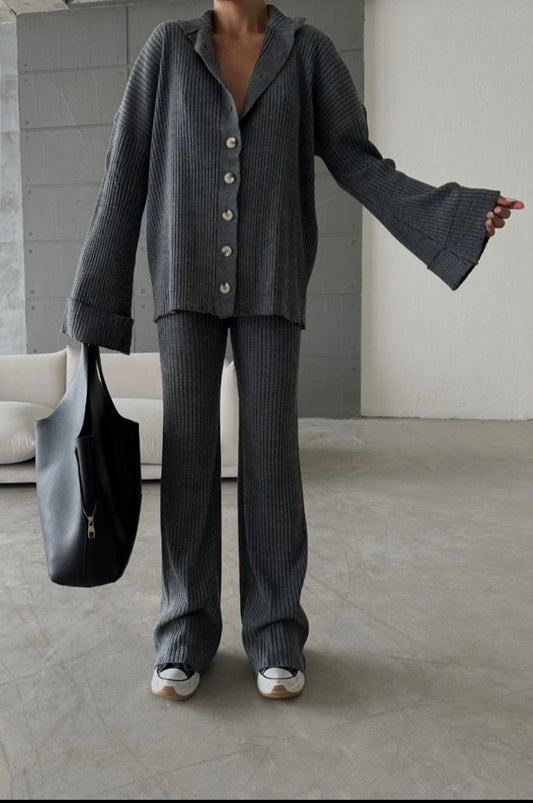 Combi-set Gray white buttons