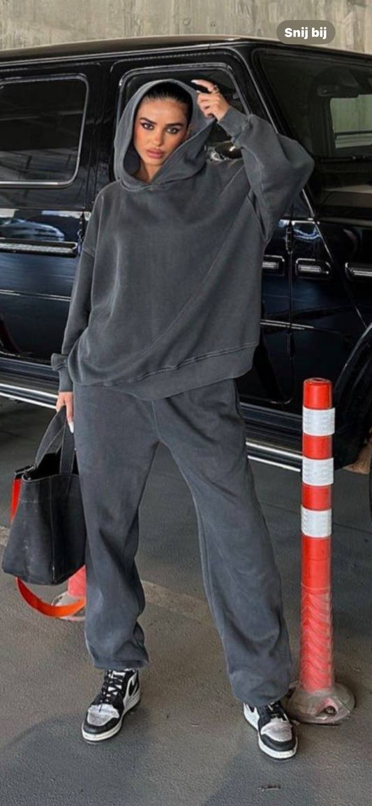 Oversized joggingset Gray