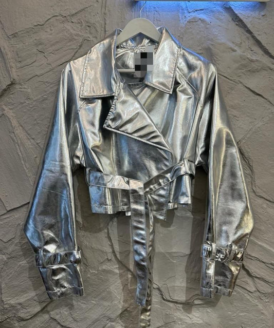 Cropped jack Metallic look