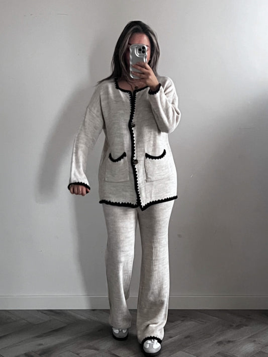 Knitted loungeset Beige