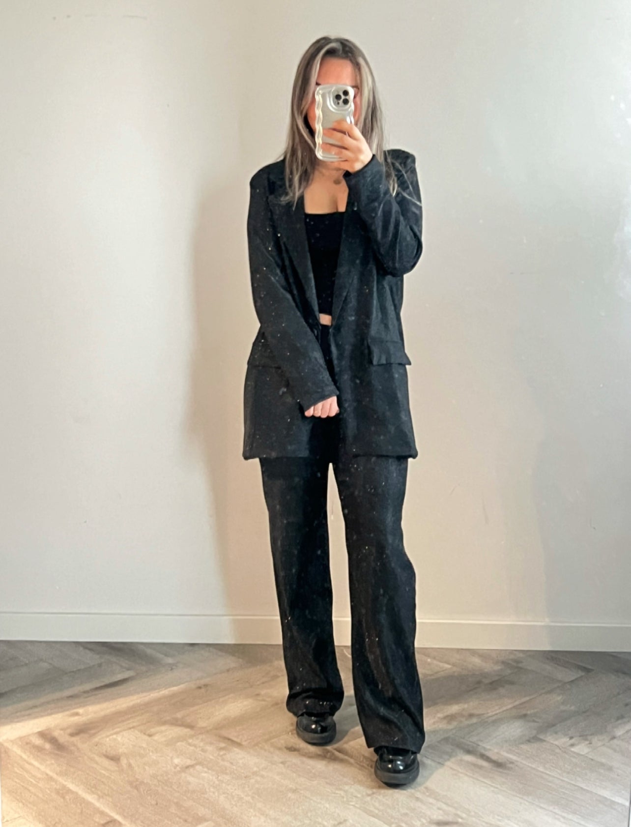 Glitter suit black