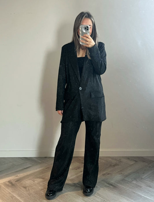 Glitter suit black